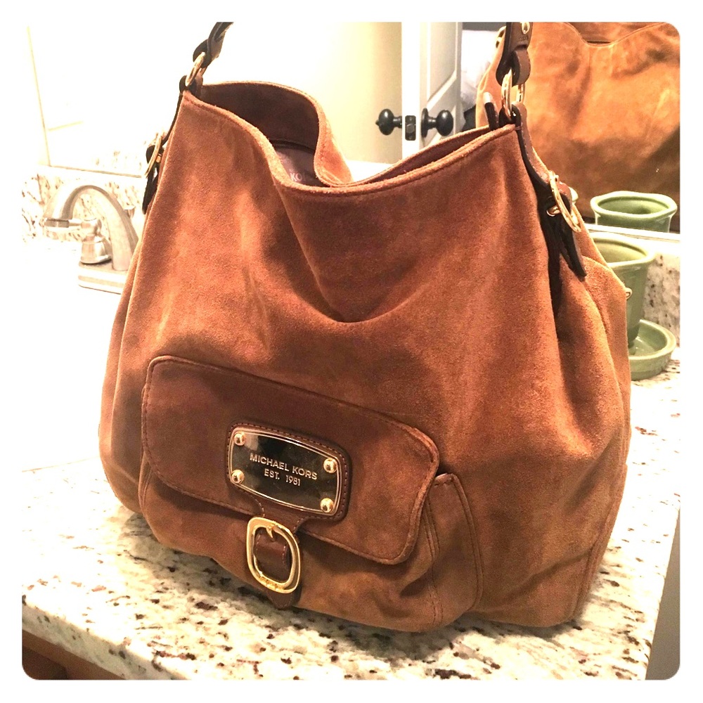 Michael Kors brown suede bag
